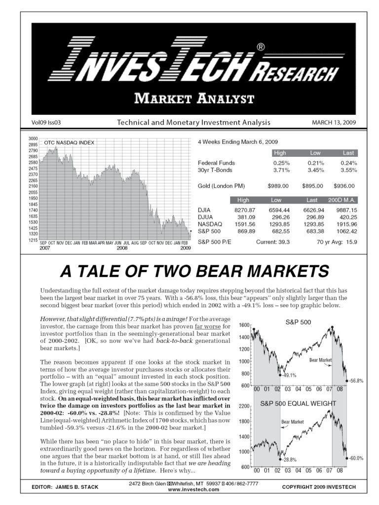A Tale of Two Bear Markets - March 13, 2009